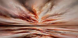 Luring Dusk by Chris and Steve Rocks - Original Painting on Box Canvas sized 24x48 inches. Available from Whitewall Galleries
